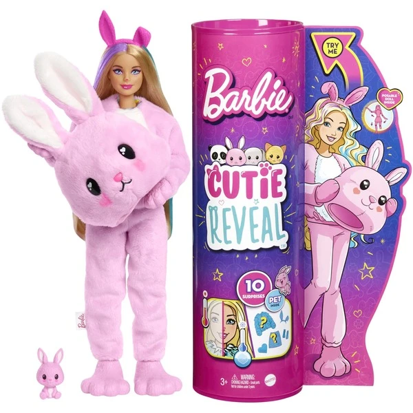 Mattel Barbie Cutie Reveal Puppe Mit Hasen-Plüschkostüm Und 10 Überraschungen 8 Mattel Barbie Cutie Reveal Puppe Mit Hasen-Plüschkostüm Und 10 Überraschungen – Bild 6