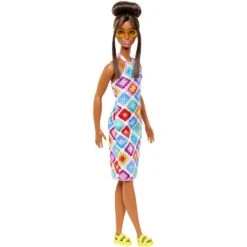 Mattel Barbie Fashionistas-Puppe Mit Dutt Und Gehäkeltem Kleid