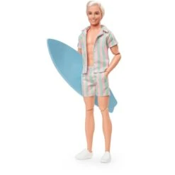 Mattel Barbie Signature The Movie - Ken Puppe Mit Gestreiftem Strand-Outfit In Pastellrosa Und Grün, Spielfigur -Spielzeug Förderung Rabatte Mattel Barbie Signature The Movie Ken Puppe mit gestreiftem Strand Outfit in Pastellrosa und Gr n Spielfigur@@1918852 2