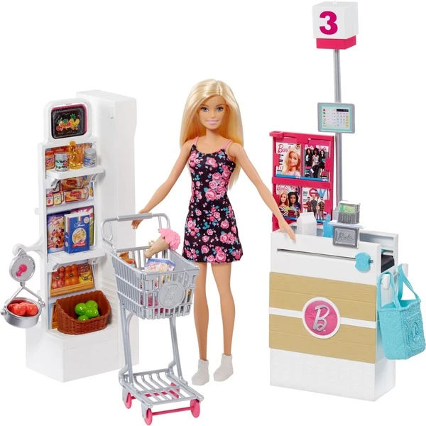 Mattel Barbie Supermarkt Und Puppe 3 Mattel Barbie Supermarkt Und Puppe