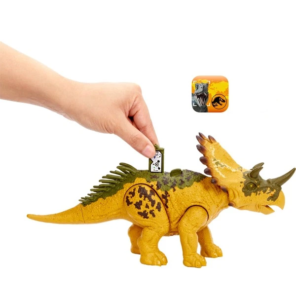 Mattel Jurassic World Wild Roar Regaliceratops, Spielfigur 4 Mattel Jurassic World Wild Roar Regaliceratops, Spielfigur – Bild 2