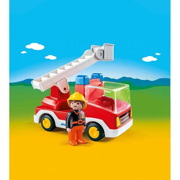 PLAYMOBIL 6967 1.2.3 Feuerwehrleiterfahrzeug, Konstruktionsspielzeug 4 PLAYMOBIL 6967 1.2.3 Feuerwehrleiterfahrzeug, Konstruktionsspielzeug – Bild 2