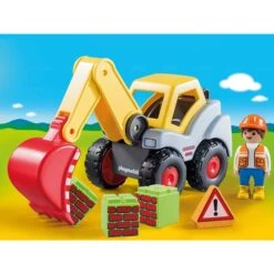 PLAYMOBIL 70125 1.2.3 Schaufelbagger, Konstruktionsspielzeug -Spielzeug Förderung Rabatte PLAYMOBIL 70125 1 2 3 Schaufelbagger Konstruktionsspielzeug@@1sspke1i 2