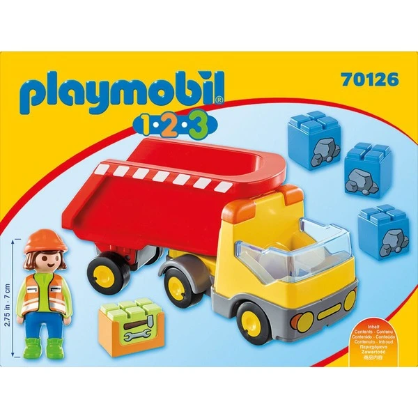 PLAYMOBIL 70126 1.2.3 Kipplaster, Konstruktionsspielzeug 4 PLAYMOBIL 70126 1.2.3 Kipplaster, Konstruktionsspielzeug – Bild 2