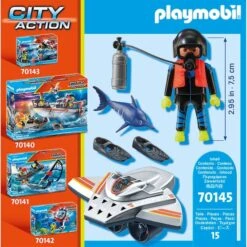 PLAYMOBIL 70145 City Action Seenot: Tauchscooter Im Rettungseinsatz, Konstruktionsspielzeug 9 PLAYMOBIL 70145 City Action Seenot: Tauchscooter Im Rettungseinsatz, Konstruktionsspielzeug -Spielzeug Förderung Rabatte PLAYMOBIL 70145 City Action Seenot Tauchscooter im Rettungseinsatz Konstruktionsspielzeug@@1685385 3
