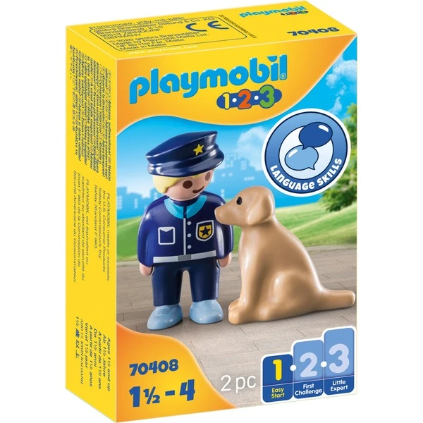 PLAYMOBIL 70408 1.2.3 Polizist Mit Hund, Konstruktionsspielzeug 3 PLAYMOBIL 70408 1.2.3 Polizist Mit Hund, Konstruktionsspielzeug