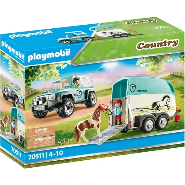 PLAYMOBIL 70511 Country PKW Mit Ponyanhänger, Konstruktionsspielzeug 3 PLAYMOBIL 70511 Country PKW Mit Ponyanhänger, Konstruktionsspielzeug