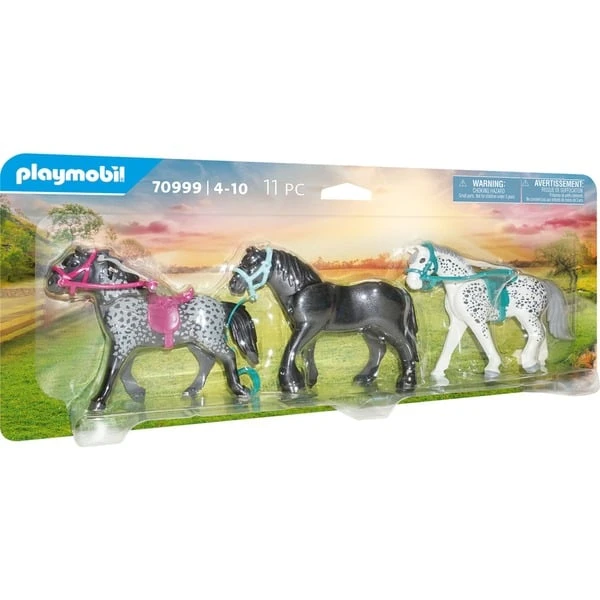 PLAYMOBIL 70999 Country 3 Pferde: Friese, Knabstrupper & Andalusier, Konstruktionsspielzeug 3 PLAYMOBIL 70999 Country 3 Pferde: Friese, Knabstrupper & Andalusier, Konstruktionsspielzeug