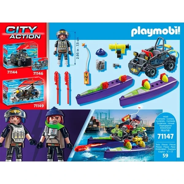 PLAYMOBIL 71147 City Action SWAT-Multi-Terrain-Quad, Konstruktionsspielzeug 10 PLAYMOBIL 71147 City Action SWAT-Multi-Terrain-Quad, Konstruktionsspielzeug – Bild 8