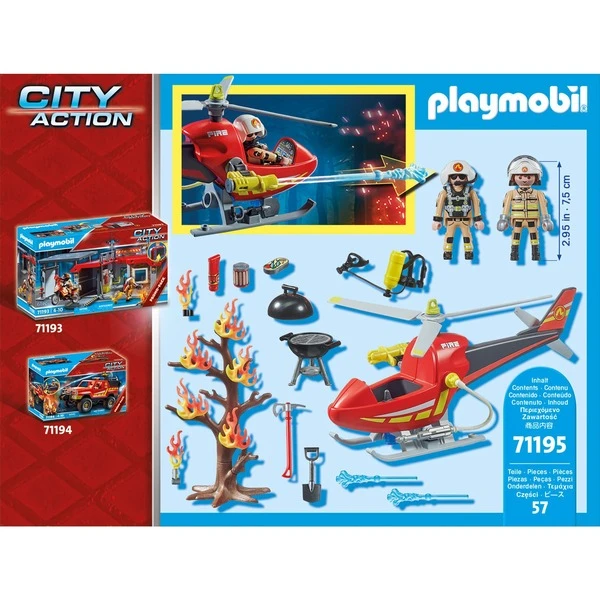 PLAYMOBIL 71195 City Action Feuerwehr-Hubschrauber, Konstruktionsspielzeug 8 PLAYMOBIL 71195 City Action Feuerwehr-Hubschrauber, Konstruktionsspielzeug – Bild 6