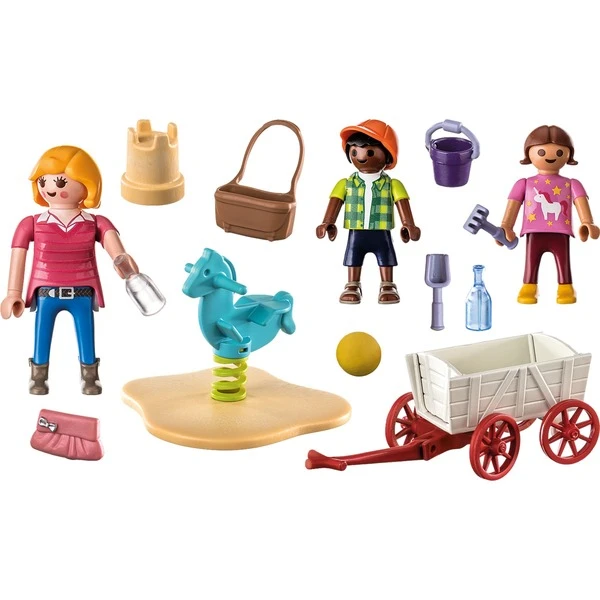 PLAYMOBIL 71258 City Life Starter Pack Erzieherin Mit Bollerwagen, Konstruktionsspielzeug – Bild 2