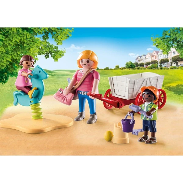 PLAYMOBIL 71258 City Life Starter Pack Erzieherin Mit Bollerwagen, Konstruktionsspielzeug – Bild 3